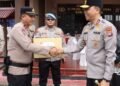 Kapolda Kaltara Cek Mako dan Serahkan Bingkisan Olahraga di Polsek Tanjung Palas Utara
