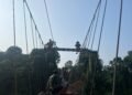 Pemasangan Besi Jembatan Perintis Garuda Dikebut, Dandim Tana Tidung Tekankan Kualitas