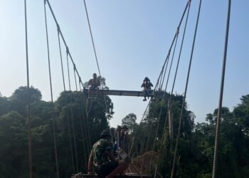 Pemasangan Besi Jembatan Perintis Garuda Dikebut, Dandim Tana Tidung Tekankan Kualitas