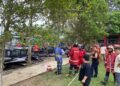 Dua Rumah Dinas Guru SDN 003 Tanjung Palas Hangus Terbakar