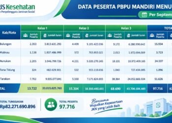 Tunggakan Iuran BPJS Kesehatan di Kaltara Tembus Rp 82 Miliar, Tarakan Menyumbang Angka Terbesar