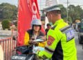 Polantas Peduli, Satlantas Polresta Bulungan Bagikan Masker Gratis untuk Warga 
