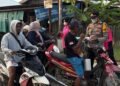 Polsek Bunyu Bagikan Masker dan Imbau Pembukaan Lahan Tanpa Dibakar 