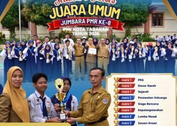 Ukir Prestasi Gemilang, SMPN 3 Tarakan Sabet Gelar Juara Umum Jumbara PMR ke-8