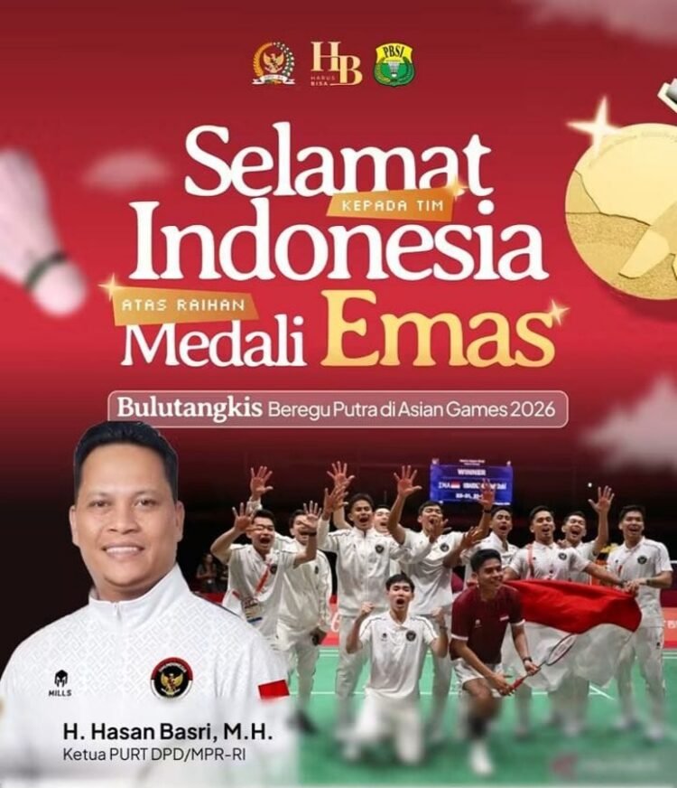 Putus Dahaga 28 Tahun, Hasan Basri Puji Emas Beregu Putra di Asian Games 2026