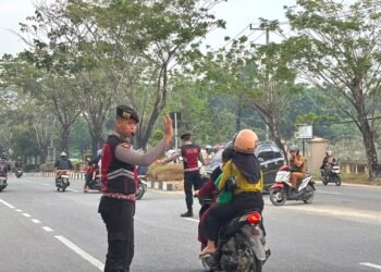 Ditsamapta Polda Kaltara Laksanakan Strong Point Pagi, Personel Ditempatkan di Sejumlah SPBU