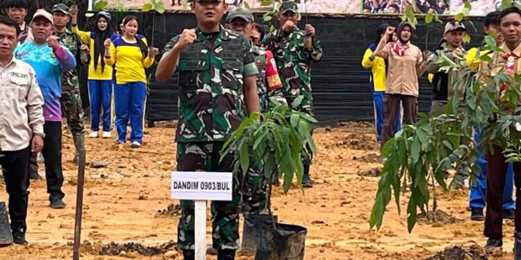 Tanam 460 Pohon, Kodim Bulungan Siapkan Penghijauan Berkelanjutan