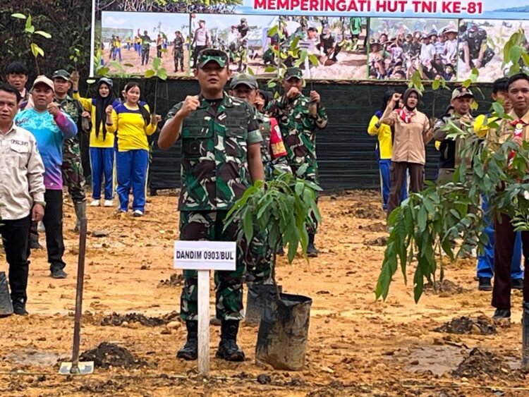 Tanam 460 Pohon, Kodim Bulungan Siapkan Penghijauan Berkelanjutan