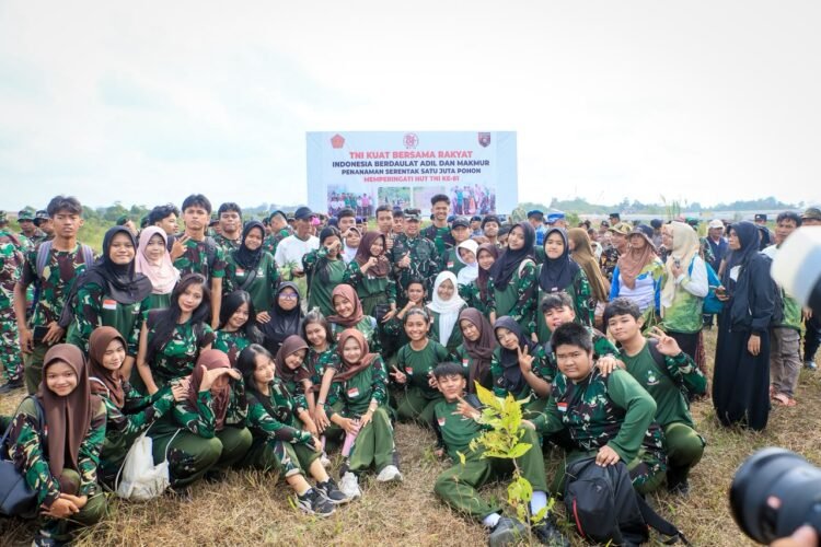 Kodam VI/Mulawarman Tanam 277.250 Pohon, Pulihkan Lahan Pascakebakaran di Kaltim