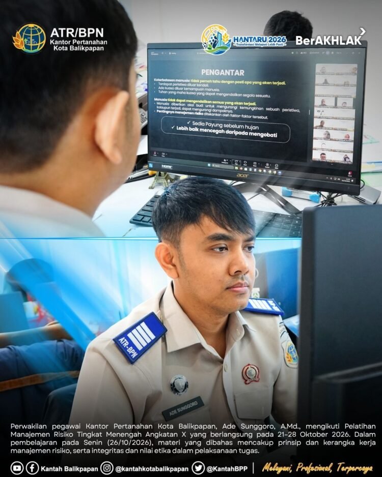 Kantah Balikpapan Perkuat Kompetensi Pegawai Lewat Pelatihan Manajemen Risiko