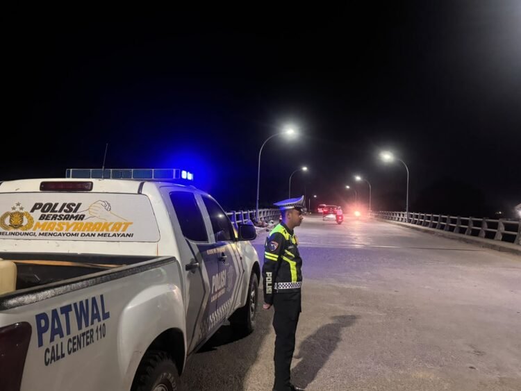 Cegah Balap Liar dan Laka Lantas, Sat Lantas Polresta Bulungan Gelar Patroli Blue Light Malam Hari