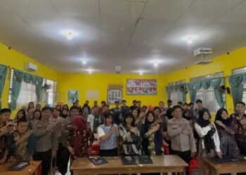 Polresta Bulungan Sosialisasi Penerimaan Murid Baru SMA Kemala Taruna Bhayangkara di SMPN 1 Tanjung Selor