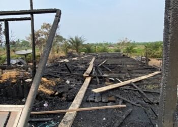 Satu Unit Rumah Warga di Desa Teras Nawang Ludes Terbakar, Kapolsek Tanjung Palas Pastikan Tidak Ada Korban Jiwa