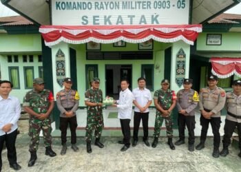 HUT ke-81 TNI, Polsek Sekatak Perkuat Silaturahmi dan Sinergitas Bersama Koramil