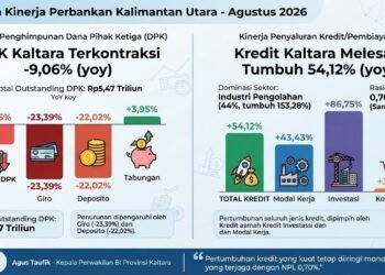 Kredit Kaltara Agustus 2026 Melesat 54 Persen di Tengah Kontraksi DPK