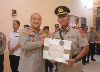 Kapolresta Bulungan Pimpin Upacara Penyerahan Jabatan Kabaglog dan Pelantikan Kapolsek Tanjung Palas Timur