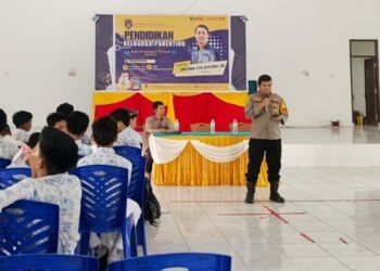 Sosialisasi SPMB SMA Kemala Taruna Bhayangkara, Polsek Tanjung Palas Sambangi SMPN 1 Tanjung Palas