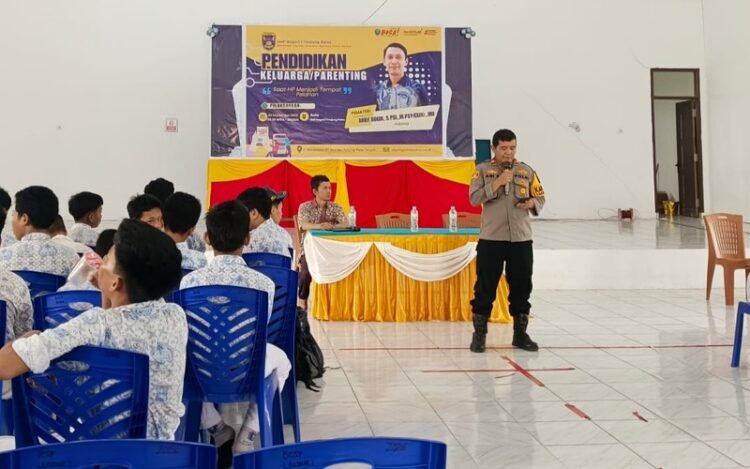Sosialisasi SPMB SMA Kemala Taruna Bhayangkara, Polsek Tanjung Palas Sambangi SMPN 1 Tanjung Palas