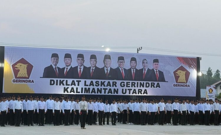 Bawa Tradisi Hambalang, Ratusan Kader Gerindra Kaltara Ikuti Diklat Laskar