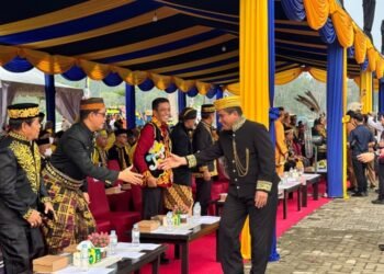 Peringati Hari Jadi Tanjung Selor ke-236 dan Kabupaten Bulungan ke-66, Polresta Bulungan Hadiri Upacara di Lapangan Hutan Bundayati