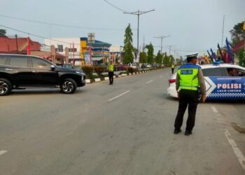 Polresta Bulungan Amankan Upacara HUT Provinsi Kaltara: Arus Lalu Lintas Ramai Lancar dan Terkendali