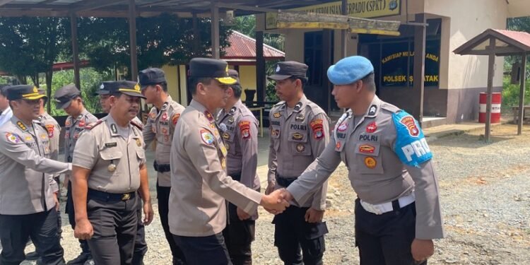 Terima Kunjungan Kerja Kapolda Kaltara di Polsek Sekatak, Polresta Bulungan Siap Tindak Lanjuti Arahan Pimpinan