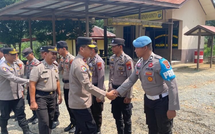 Terima Kunjungan Kerja Kapolda Kaltara di Polsek Sekatak, Polresta Bulungan Siap Tindak Lanjuti Arahan Pimpinan