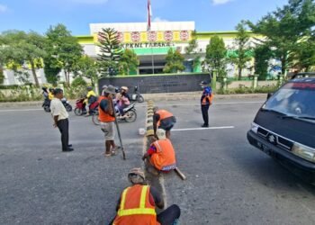 Polisi Tidur di Jalan Halmahera Tarakan Dibongkar, Ketua DPRD Sebut Demi Kepentingan Bersama