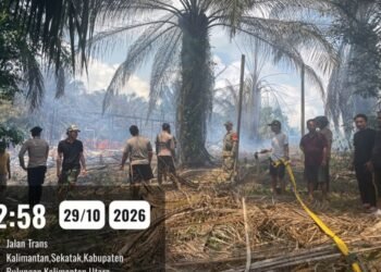 Kebakaran Ruko di Sekatak, Personel Polresta Bulungan Bergerak Cepat Amankan TKP