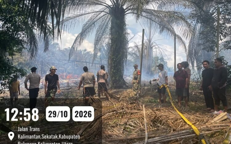 Kebakaran Ruko di Sekatak, Personel Polresta Bulungan Bergerak Cepat Amankan TKP