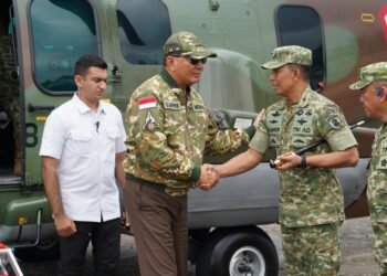 Danrem 092/Maharajalila Sambut Kunker Menhan di Yonif TP 880/Benuanta dan Yonif TP 922/Upun Taka