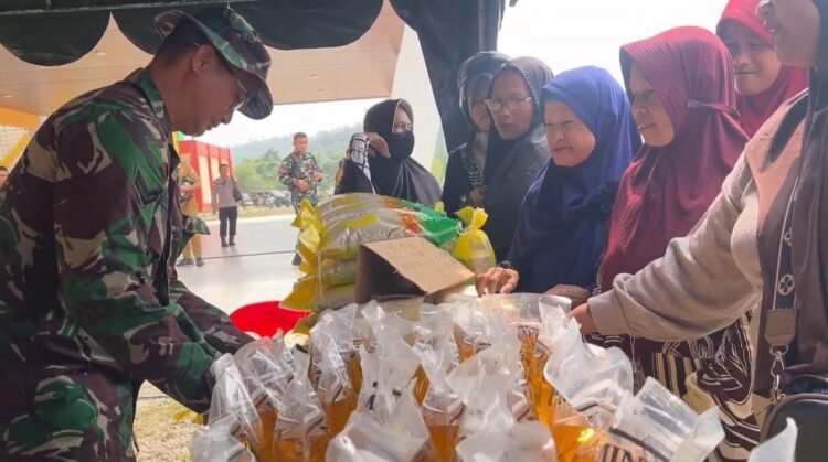 Ringankan Beban Warga, Kodim 0907/Tarakan Hadirkan Bazar Sembako Murah
