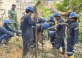 Sumur Bor TMMD ke-130 Kodim Tarakan Mulai Keluarkan Air
