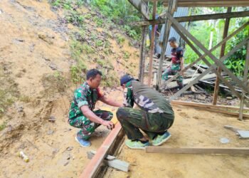 Tinggal Seorang Diri di Pondok Rusak, Sudirman Kini Dibantu Satgas TMMD Tarakan