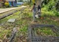Jembatan Beton Seludau dan Sesayap Hilir Kembali Dikerjakan, Pembesian Mulai Dilakukan